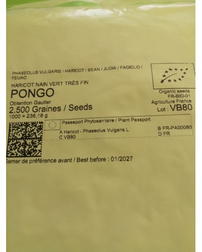 HARICOT NAIN PONGO BIO 640 G